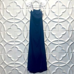 NEW Thread midnight crepe halter trumpet dress 14.  Kk